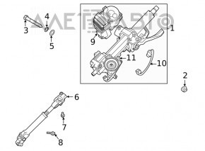 Steering shaft Kia K5 21-24 1.6T