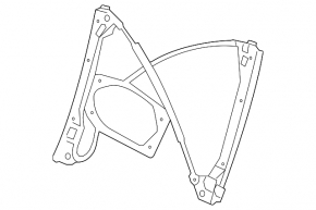 Front right window lift mechanism for VW Jetta 11-18, high, without motor, GLI, USA
