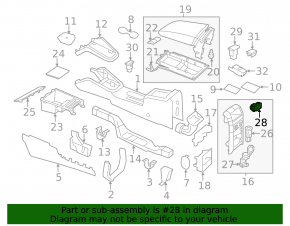Door lock release button from center console VW Jetta 11-18 USA type 2