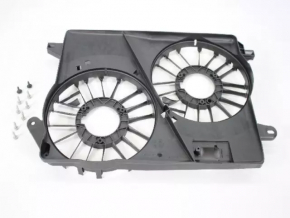 Diffuser radiator shroud bare Dodge Challenger 09- under one impeller