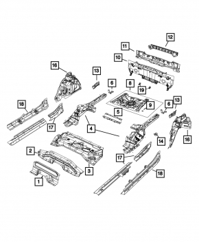 Jeep Renegade 15-22 Rear Bumper Reinforcement