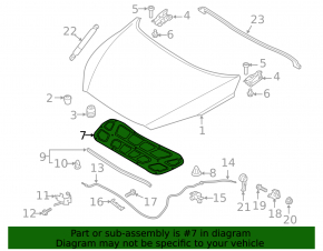 Kia Sorento hood insulation 19-20