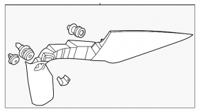Honda Civic XI FE/FL 22-26 4D Gray Left Rear Pillar Cover