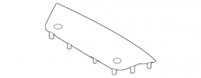 Front panel center trim for speaker for Kia Sorento 21-24 HEV, PHEV, black