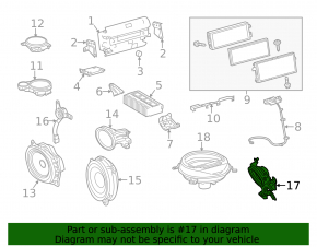 Rear left middle door speaker for Lexus LS460 LS600h 07-17 Mark Levinson