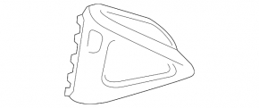 Side mirror plug left Audi Q3 8U 15-18 black under BSM