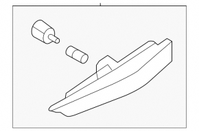 Turn signal on the right wing Kia Soul 14-16 prerest