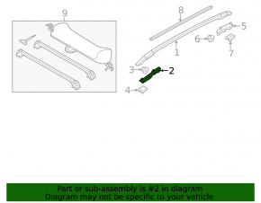 Fastenings for longitudinal railing right Porsche Cayenne 958 11-14 set