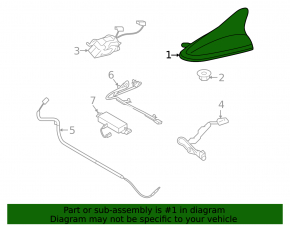 Kia K5 21-24 black fin antenna without navigation, without sunroof