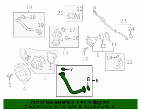 Left metal cooling system pipe for Porsche Cayenne 19-26 3.0T