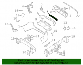 Mercedes X167 GLS 450 580 20-26 Rear Bumper Absorber