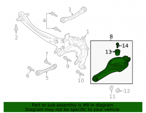 Lower control arm under spring rear left Ford Escape MK3 13-