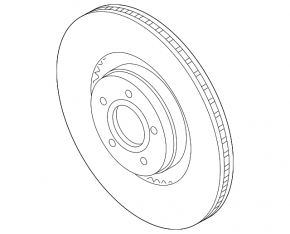 Front left brake disc Lincoln MKC 15-335/25mm rusty