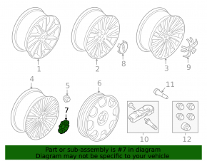 Central cap for Lincoln MKZ 17-20 158mm disk, broken fastening