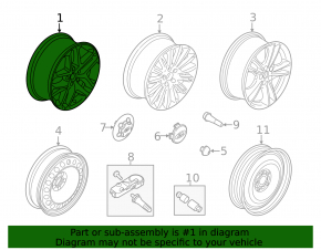 Wheel disk R17 5*108 Ford Fusion mk5 17-18 light curb
