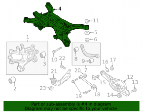 Rear subframe Mazda CX-5 17-25 AWD