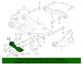 Lower rear right control arm for Land Rover Range Rover Velar 18-20
