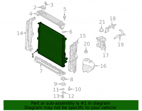 Land Rover Range Rover 22-25 4.4" Water Cooling Radiator