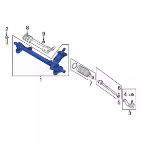 Ford Escape MK4 2020-25 Hybrid Steering Rack, Plug-In