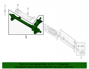 Steering rack Ford Escape MK4 20- hybrid, plug-In