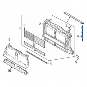 Right radiator deflector Ford Bronco Sport 21-25