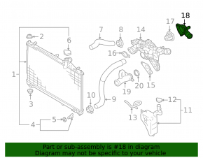 Thermostat housing Mitsubishi Outlander 14-20 3.0
