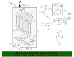 Radiator bracket upper left Lexus RX400h 06-09