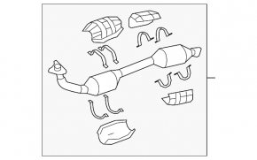 Right exhaust pipe with catalytic converters for Toyota Sequoia Tundra 2008-2011 4.6 5.7