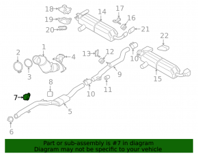 Front left muffler bracket BMW X3 G01 18-