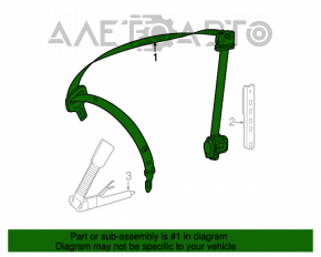 Front right belt tensioner for Mercedes X164 GL