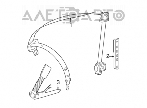 Front right belt tensioner for Mercedes X164 GL