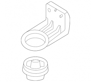 Upper left radiator mount cushion for Kia EV6 22-24 (plastic + rubber)