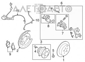 Brake Disc Cover Rear Left Subaru Outback 15-19