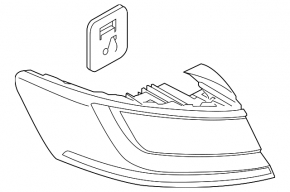 Left outer fender light for Volkswagen Arteon 19-23