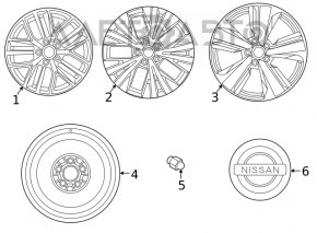 Center cap for Nissan Rogue 21-22 63/60mm disk