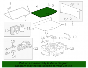 Chevrolet Bolt EUV 22-23 trunk floor dark gray