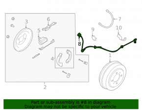 ABS sensor rear left Nissan Sentra 20-24