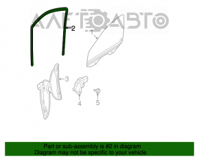 Front left window seal for Dodge Journey 11-20
