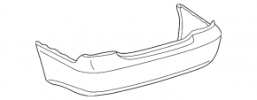 Bare rear bumper Toyota Camry 02-06