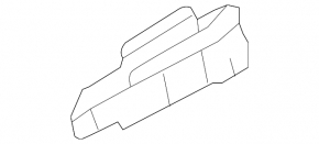 Inner left wing seal Toyota Prius V 12-17