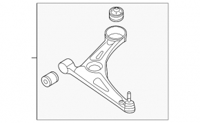 Lower control arm, front right, Hyundai Kona 19-23 EV