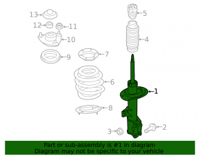 Front left shock absorber Kia Sportage 17-22 2.4 AWD