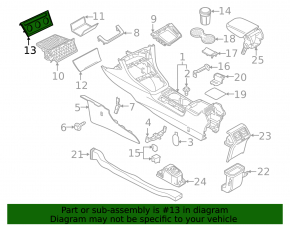 VW Golf 15-17 center console trim