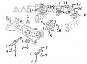 Engine mount left VW Jetta 19- 1.4T automatic transmission
