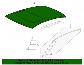 Metal roof for a 1913-17 Honda Accord without a sunroof