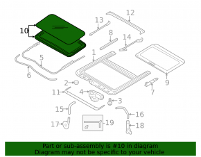 Subaru Impreza WRX GH 10-14 Sunroof Glass