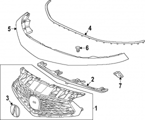 Acura Integra 23-25 Base grille, a-spec, without front park aid