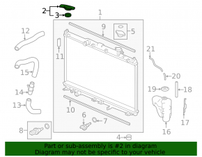Radiator mount upper right Acura TLX 15-