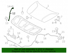Support bonnet stop Kia Niro 17-22