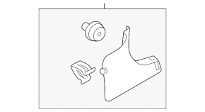 Kia K5 21-24 black right lower front pillar trim